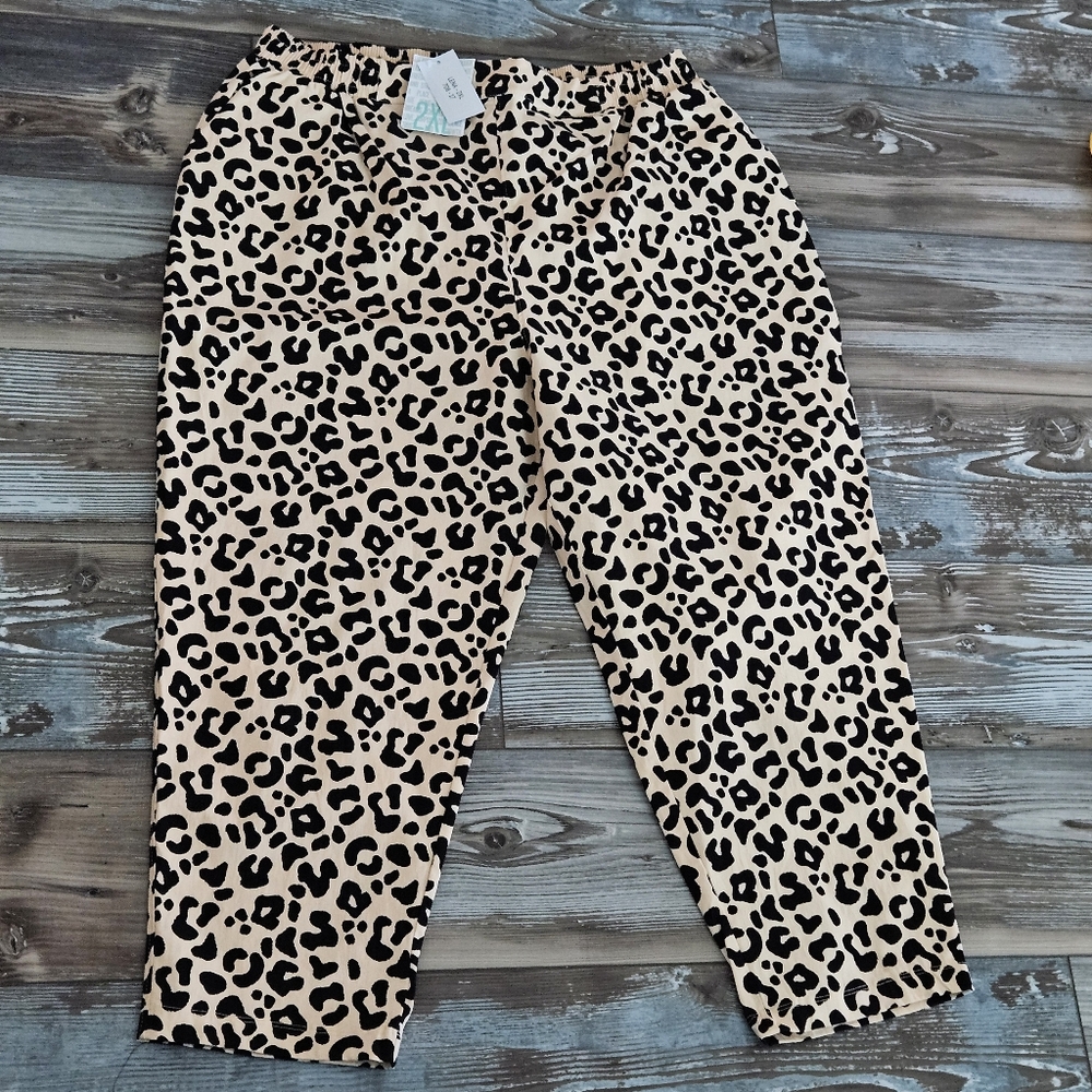 New Nwt Lularoe Lena Pants 2x 2xl Animal Print
